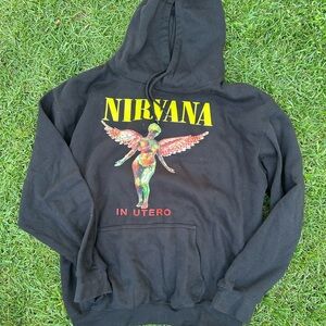 Nirvana In Utero Hoodie Grunge Rock Band Merch Men’s Size XL
